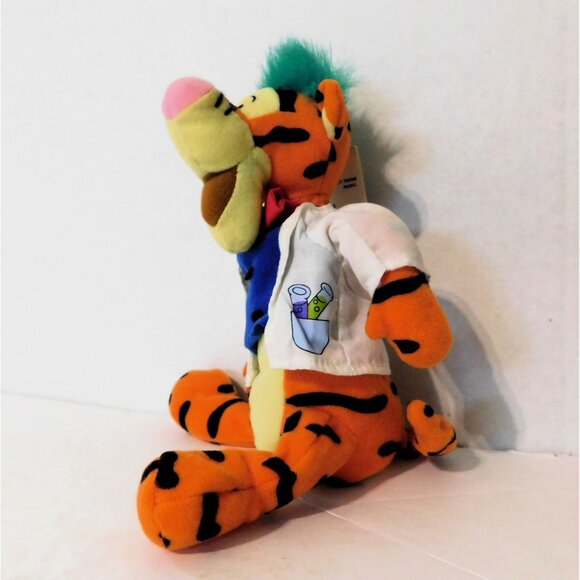Disney Tigger Mad Scientist Mini Bean Bag Plush 9" Original Tags - Picture 2 of 6